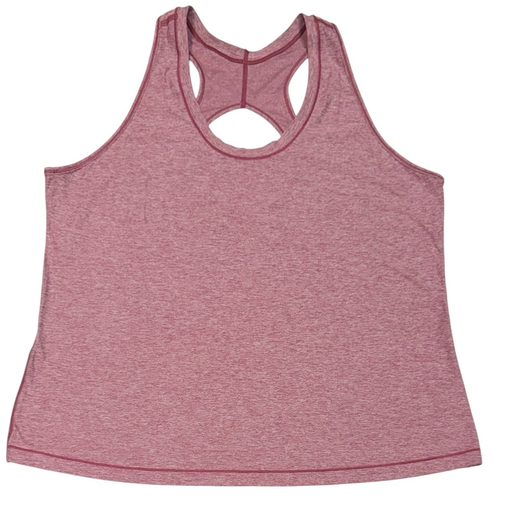 NWOT ATHLETA Keyhole Back Cut Out Activewear Nitro Tank Top Heather Berry 3X